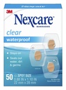 Nexcare Waterproof Clear Bandages, Covers And Protects, 360 Degree Seal Around The Pad Offers Protection Against Water, Dirt, And Germs, 0.88 x 1.1 in, 50 Count(Pack of 3)