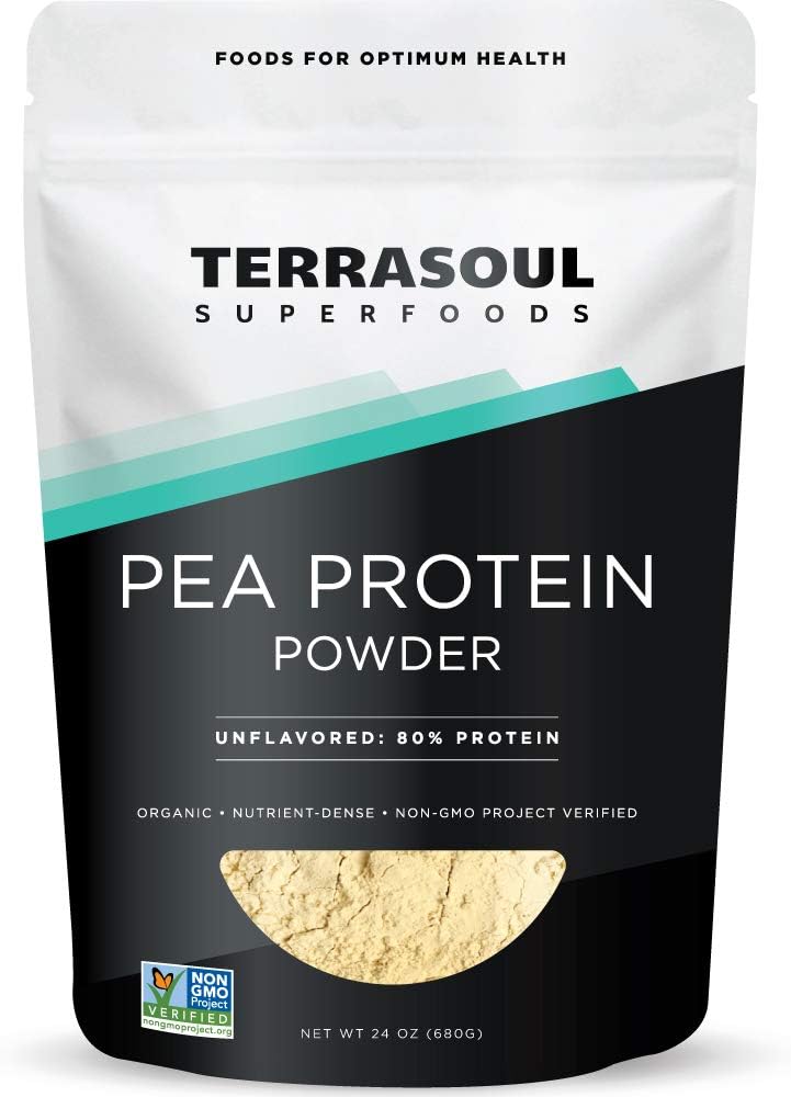 Terrasoul Superfoods Organic Pea Protein, 1.5 Lbs - 欧州の出典 | 不燃 | スムーズなテクスチャー