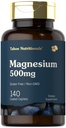 タホ栄養剤 マグネシウム | 500mg | 140 コーティングカプレット | 非GMO・グルテンフリーサプリメント