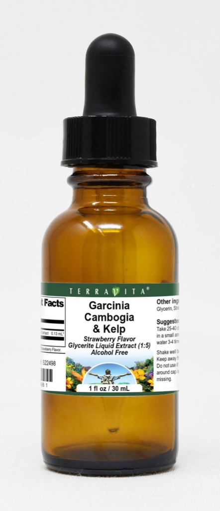 Garcinia Cambogia & Kelp Glycerite Liquid Extract (1:5) - Strawberry Flavored (1 oz, ZIN: 522498)