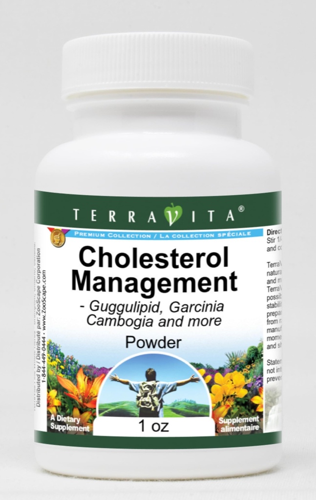 Cholesterol Management Powder - Guggulipid, Garcinia Cambogia and More (1 oz, ZIN: 515909) - 3 Pack
