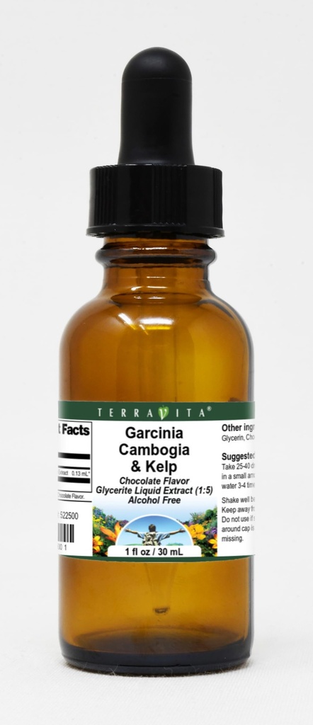 Garcinia Cambogia & Kelp Glycerite Liquid Extract (1:5) - Chocolate Flavored (1 oz, ZIN: 522500)