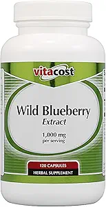 Vitacostワイルドブルーベリーエキス - 1食当たり1,000mg - 120カプセル