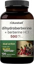 NatureBell Dihydroberine with Berberine HCl 500mg、120 Veggie Capsules | 5X より良いグルコバンテージで吸収 | バランスの取れた砂糖レベルと心の健康をサポート | ビーガン、非GMO