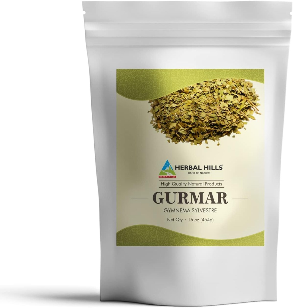 HERBAL HILLS Gurmarパウダー(Gymnema sylvestre/Natural Gudmar Leaf/Leaves Powder) | 16 Oz (454 GMS) | ノーマルグルコースレベルを維持するのに役立ちます