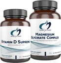 健康マグネシウムのGlycinateのコンプレックス(60のカプセル)及びビタミンDの最高(30のSoftgels)のための設計のための設計のための設計のための設計-5000 IUのビタミンD3およびビタミンK2/K1 -骨、免疫及び気分