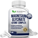プレミアムマグネシウムグリシナート425mg - 180ビーガンカプセル - ストレスリリーフ、睡眠、筋肉のクランプと健康的なハートの助け |