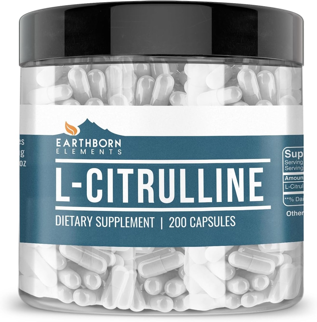 天然由来のL-Citrulline、200カプセル、Lab-Tested、スターターやライスフィラーなし