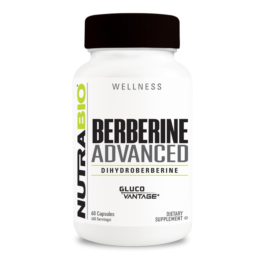 NutraBio Berberineの高度の補足(Dihydroberine)、200のmg -は高度の吸収の炭水化物の許容サポート、60の帽子を提供します