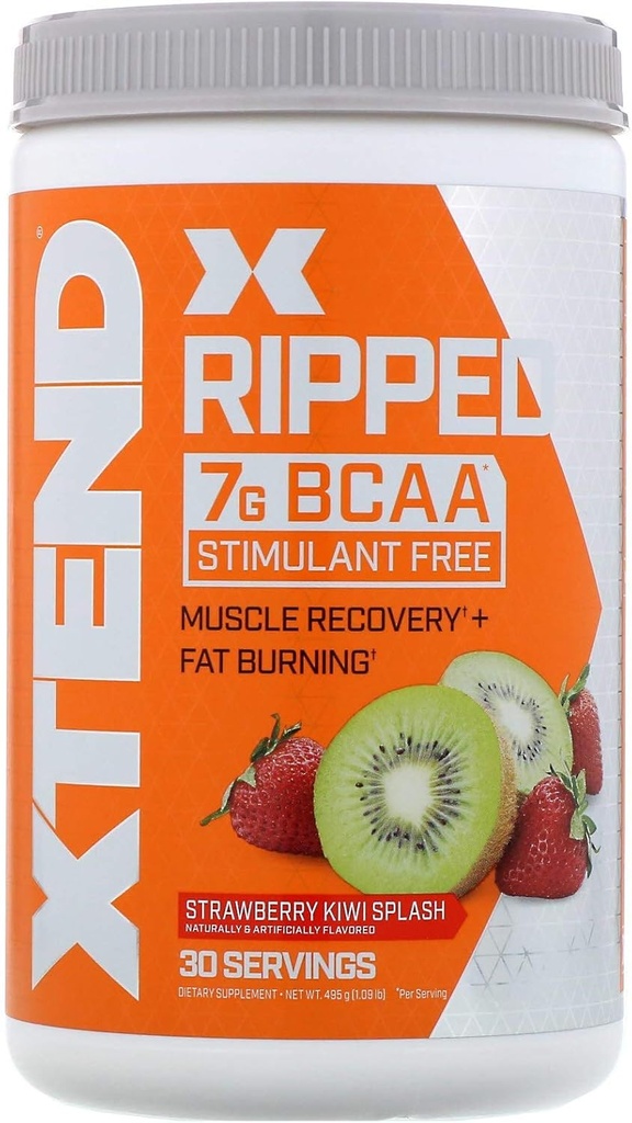 Xtend は BCAA の粉のいちご キウイ | 切断の方式 + 砂糖 アミノ酸が付いている自由なポストのワークアウトの筋肉回復飲み物 | 7g 男性及び女性のための BCAAs | 30 のサービング