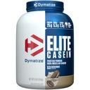 Dymatizeエリートカゼインプロテインパウダー、クッキー&クリーム、100%ミセラーカゼイン、25gプロテイン、5.4g BCAAs、2.3gロイシン、深夜筋肉回復のための吸収、4ポンド(53サービング)