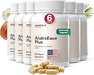 Nourished AndroEase Plus - 女性のための自然バランスサプリメント - 亜鉛とビーガンフォーミュラ&ソーパルメット -360カプセル毎日のウェルネス&バイタリティ - アメリカ製