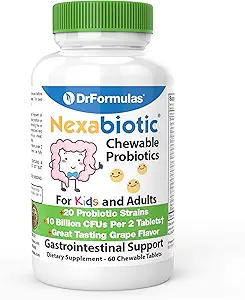 小児および大人のためのDrFormulasのChewable Probiotics | 経口歯科健康のため、悪い呼吸及びよりよい消化20の多緊張- S boulardii、LactobacillusのplantarumおよびBifidobacteriumの乳化物、60の咀嚼