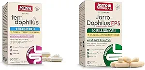 Fem-Dophilus 1 Billion CFUとJaro-Dophilus EPS 10 Billion CFU、180 VeggieのカプセルとJarrow Formulas Probioticsのバンドル