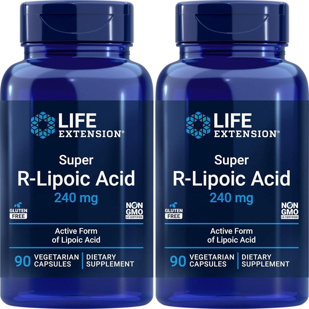 ライフエクステンションスーパーR-リポ酸240mg、90ベジーカプセル(2パック)