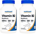 NutricostビタミンB2(リボフラビン)400mg、120カプセル(2本)