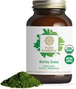 PURE SYNERGY Organic Barley Grass Juice Powder | Chlorophyll-Rich Greens Powder | Organic Cold-Pressed Barley Grass Juice | for Energy, Detox, and Digestion Support (5.3 oz.)