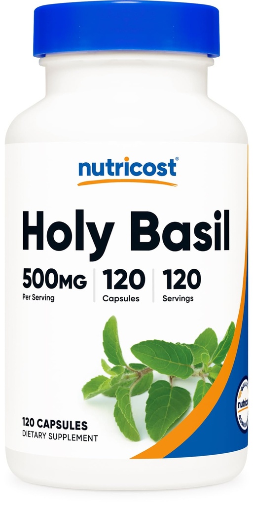 Nutricost聖バジルカプセル500mg、120ベジタリアンカプセル - グルテンフリー、非GMO