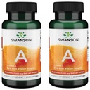 スワンソンビタミンA 10,000 IU (3,000 mcg RAE) 骨、皮膚の健康、視野サポートおよび免疫システム機能のための自然な栄養 - 高吸収ビタミンA 250 Softgels (2パック)