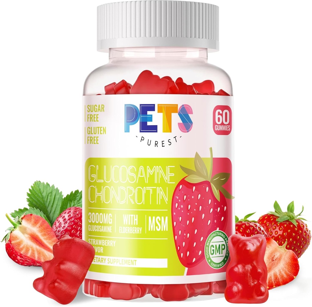 MSM&Elderberry Extra Strength - 共同サポート、成人、男性、女性のための抗酸化免疫サポートサプリメント。 ストロベリー