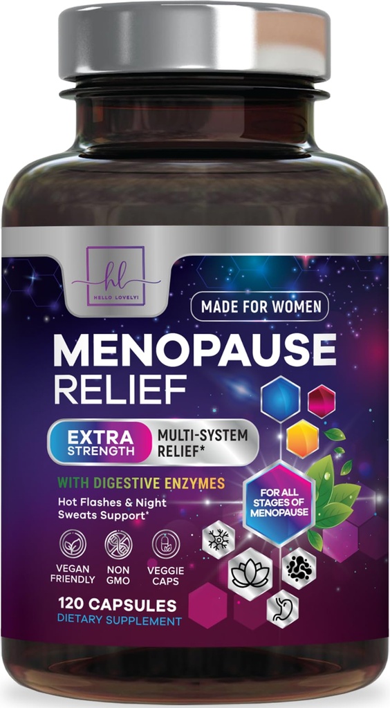 Dong Quai、Chaste Berry、Black Cohosh、8 Billion CFU Probioticsの女性の更年期の補足 - 腟、消化器の健康のための熱い抜け目がない夜及び月経の救助のProbiotic - 120のカプセル