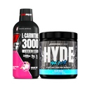 PROSUPPS L-カルニチン3000興奮剤フリー液体ショット(31サービング、ドラゴンフルーツ)と男性と女性のためのハイドマックスポンププレワークアウト(20サービング、ブルーレイズ)バンドル
