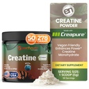 EarthNutri のクレアチンの Monohydrate の粉-筋肉強さのための純粋なクレアチンの補足、強さ及び性能-非 GMO、砂糖なし、無添加–人及び女性のために、好まれる 250g