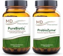 MD Prescriptives PureBioticおよびProbioZymeの束 - 消化及び腸の健康の補足 - 60のカプセル/90のカプセル