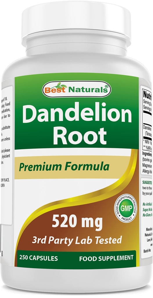 ベストナチュラルタンポポルート520mg 250カプセル
