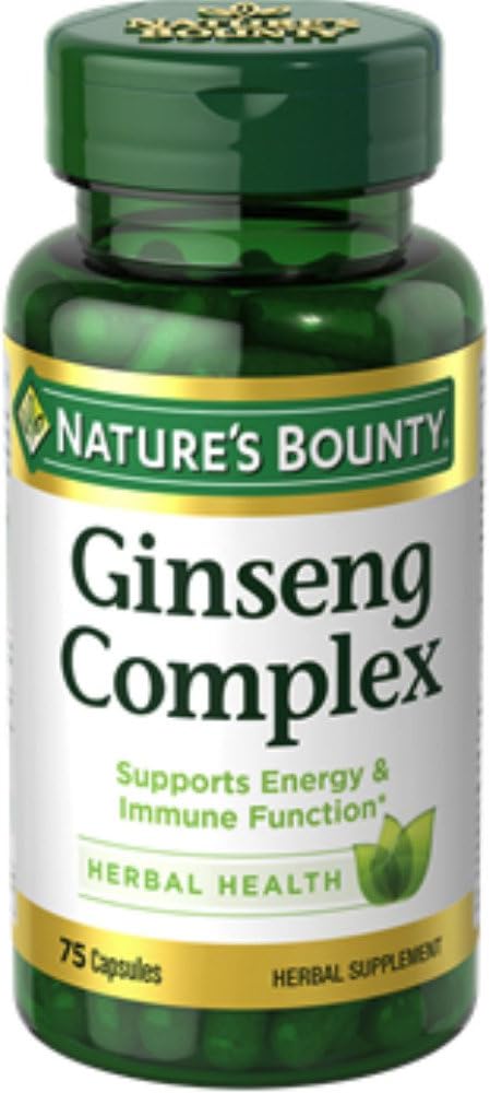 Nature's Bounty Ginsengコンプレックスハーブヘルスカプセル75 ea(5のパック)