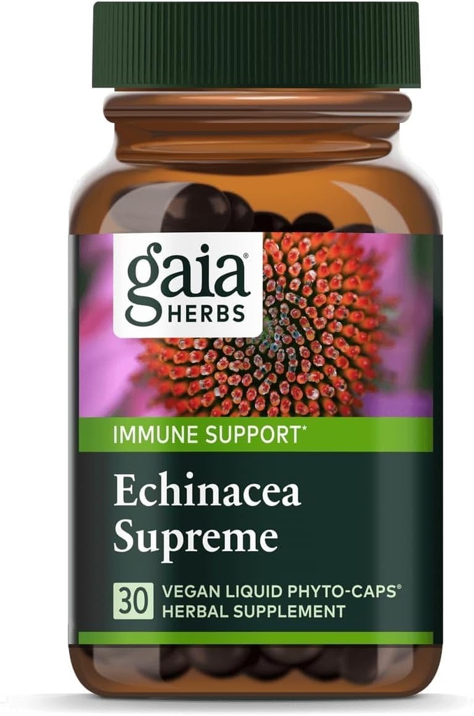 GaiaハーブのEchinacea最高-免疫サポート補足-EchinaceaのPurpurea及びAngustifoliaのブレンド- 30のビーガン液体のPhytoCapsules (15日の供給)