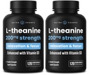 NutraChamps L-テアニン200mgカプセル、ビタミンD3、有機ココナッツオイル、120ビーガンカプセル(パッケージ2)