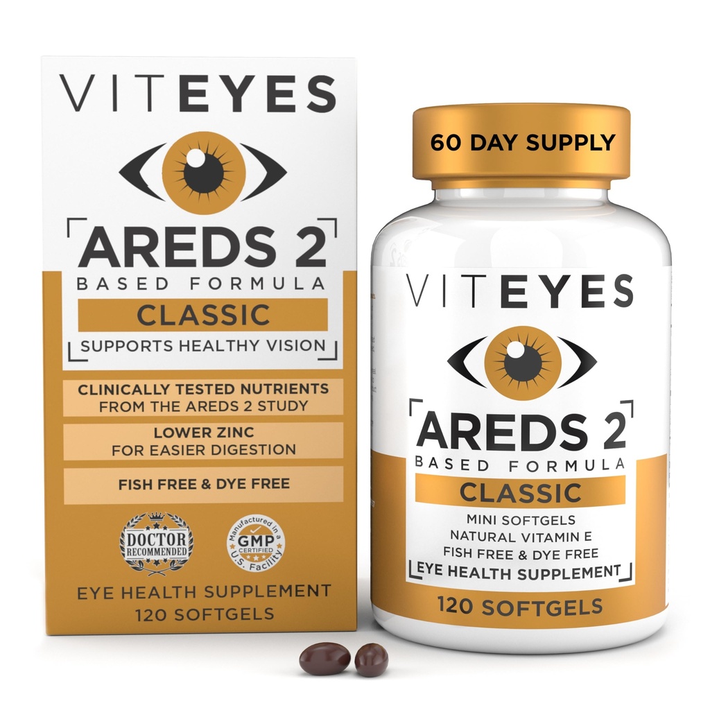VITEYES® AREDS 2 ソフトジェル、120 カウント - シングルデイリードーズアイ ビタミン