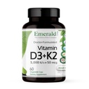 EMERALD LABSビタミンD3 + K2 - ビタミンD&ビタルデルタMK-7 for Bone Health& Heart Support* - ベジタリアン、グルテンフリー、臨床効力 - 60野菜カプセル