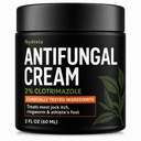 2% Clotrimazole Antifungal Cream, Anti Fungal Cream for Skin, Relieves Itching, Burning, Cracking and Scaling Associated Athletes Foot, Jock Itch, Ringworm and More, Non-Greasy, 2 oz