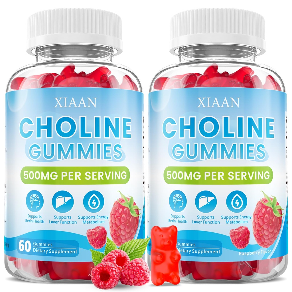 Choline Gummies for Kids & Adults, Choline Bitartrate 500mg