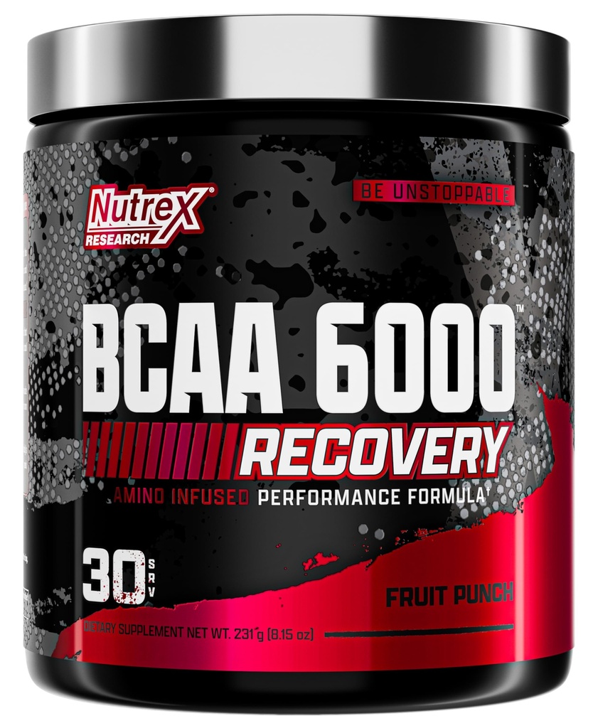 Nutrex Research - BCAAパウダー6000アミノ酸 - BCAAの6グラムのポストワークアウトの回復と筋肉の成長のためのアミノ酸サプリメント - アミノエネルギーワークアウトの回復ドリンク(フルーツパンチ - 30サービング)