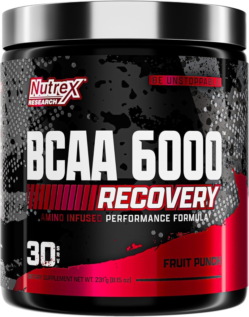 Nutrex Research - BCAAパウダー6000アミノ酸 - BCAAの6グラムアミノ酸ポストワークアウトの回復と筋肉の成長のためのサプリメント - アミノエネルギーワークアウトの回復ドリンク(フルーツパンチ - 30サービング)