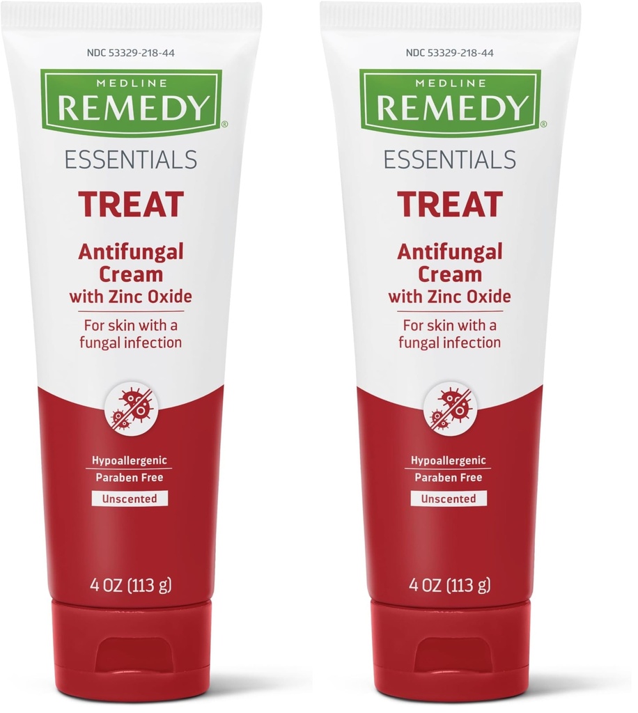 Medline Remedy Essentials Antifungal Cream with Zinc Oxide - 4 oz., Each (Pack of 2)