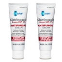 Globe Clotrimazole Antifungal Cream 1% USP, 4 oz (2 Pack), Anti Fungal