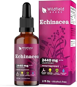 液体Echinaceaのエキス-Echinaceaの根の低下のTincture 2440mg (Echinaceaのpurpurea)の草の補足はカプセル、供給1か月、84のサービング、アルコール・フリー2のOz、1のパックよりよく吸収します