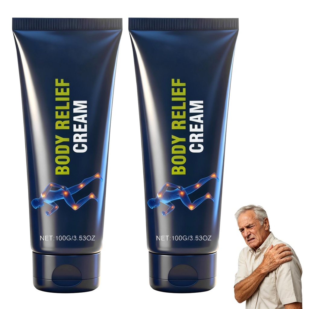 Neuropathy Body Relief Cream - Natural Joint And Muscle Comfort with Capsaicin And Arnica, Fast-Absorbing, Non-Greasy Formula for Feet, Hands, Legs, Back And Waist, 3.53 oz, 2PCS