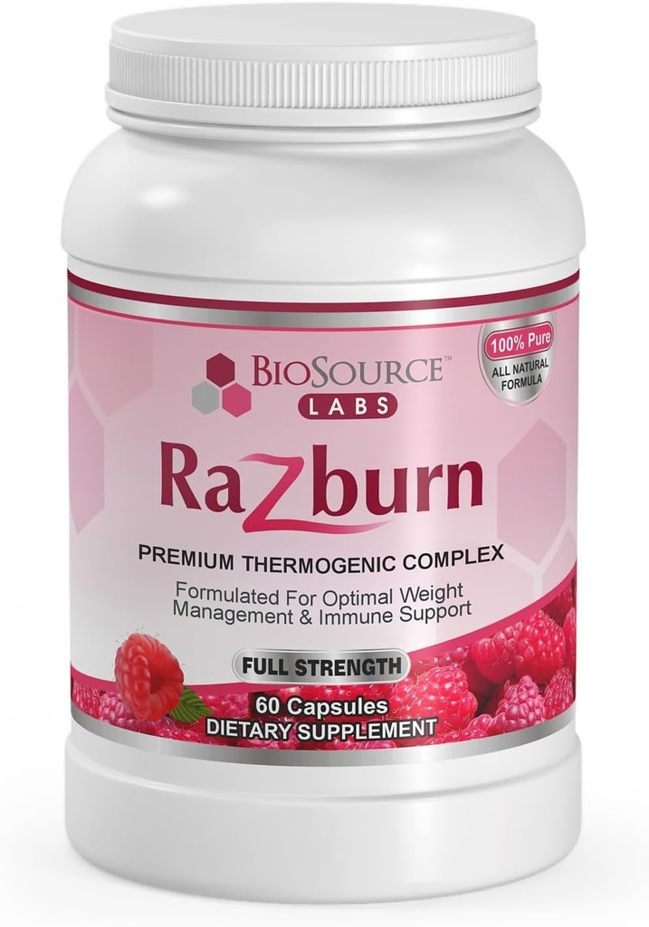 Razburn の重量管理の補足、緑茶のエキス、カフェイン及び植物のブレンド、人及び女性のためのエネルギー及び代謝サポート丸薬、60 カプセル