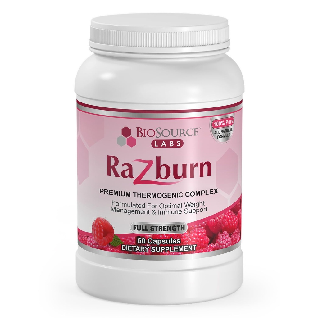 Razburn の重量管理の補足、緑茶のエキス、カフェイン及び植物のブレンド、人及び女性のためのエネルギー及び代謝サポート丸薬、60 カプセル