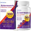 300 Billion AFU Akkermansia Probiotic | 女性&男性のためのGLP-1の補足、GLP-1のためのAkkermansia Muciniphila、Digestive、Gut、免疫、高めて下さい ガットの消化管のライニング機能、Akka Superbiotics - 60の帽子