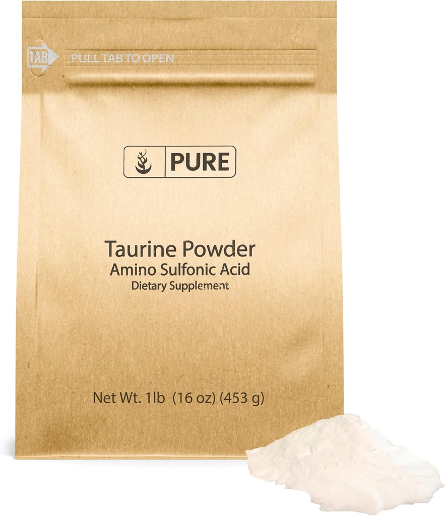 PURE ORIGINAL INGREDIENTS Taurine Powder (1 lb) Dietary Supplement, Always Pure, No Additives