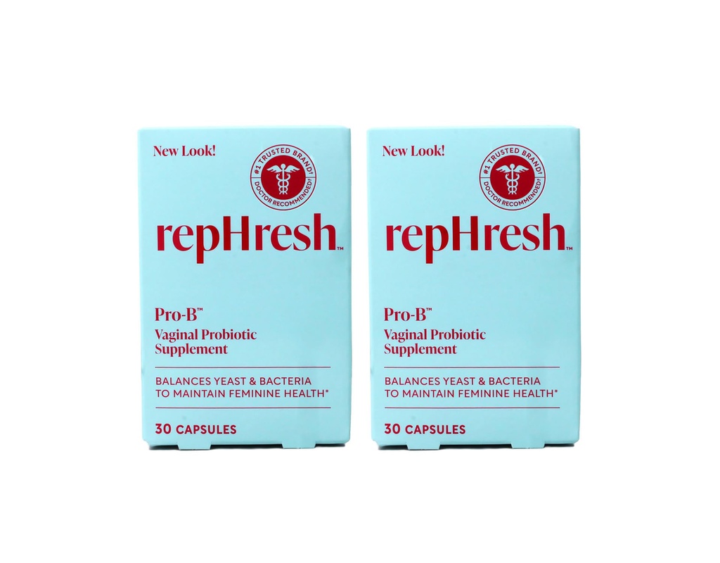 RepHresh Pro-B腟のプロバイオティクスの補足、30のカプセル、2のパック