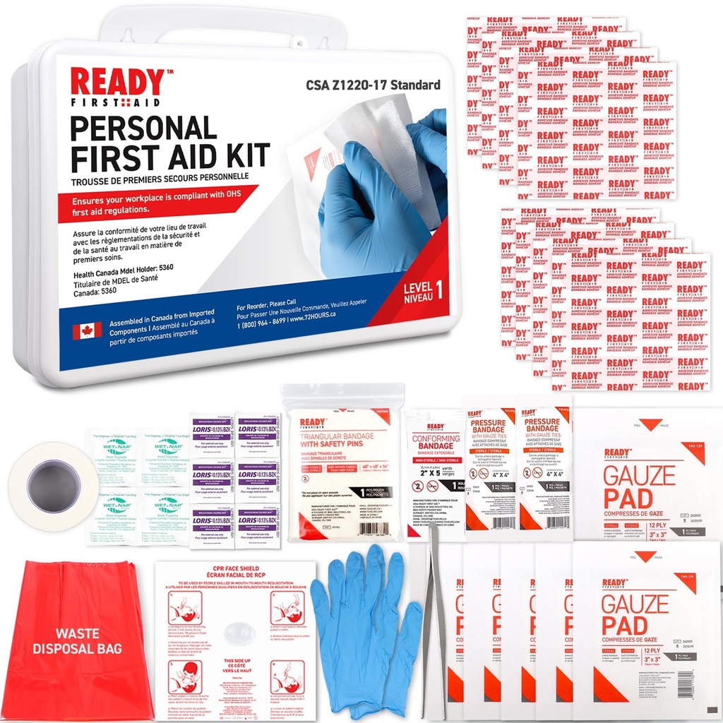 Ready First Aid, CSA Type 1 Personal First Aid Kit for Solo Worker