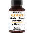 MONOHERB削減グルタチオン500mg - 60ベジーカプセル  カプセルあたり250mg - サービングサイズ2カプセル:500mg - 30サービング