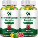 マグネシウムのGlycinateのガミー400 - 睡眠のためのマグネシウムの補足、ストレス及び筋肉救助はビタミンD、B6のフルーツの味、ビーガン、2のパックが付いている大人そして子供のためのマグネシウムの咀嚼を包みます